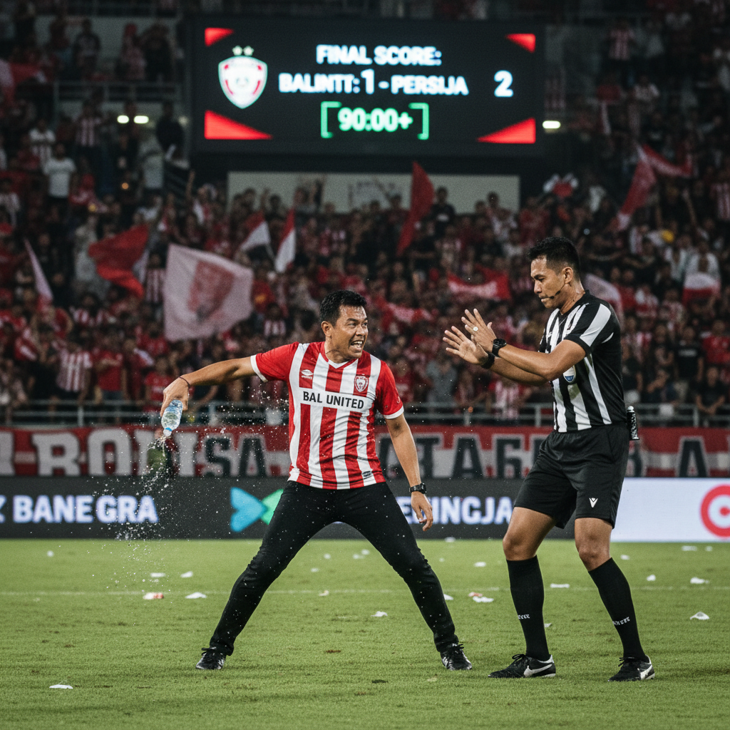 Cugurra Melempar Semprotan Wasit Setelah Kekalahan Bali United